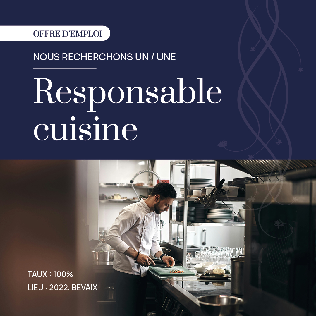 Offre d’emploi responsable cuisine